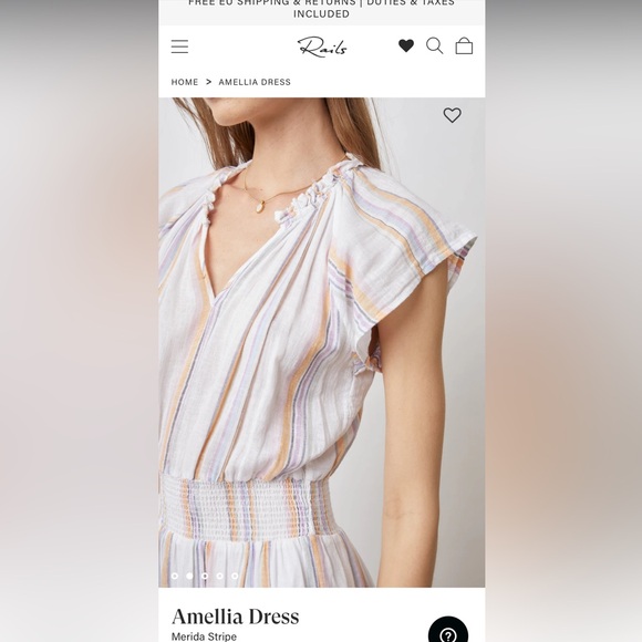 Rails Womens Amellia Dress Merida Stripe EUC Sz XS - Picture 3 of 14